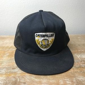Vintage Caterpillar Security Cat Snapback Hat